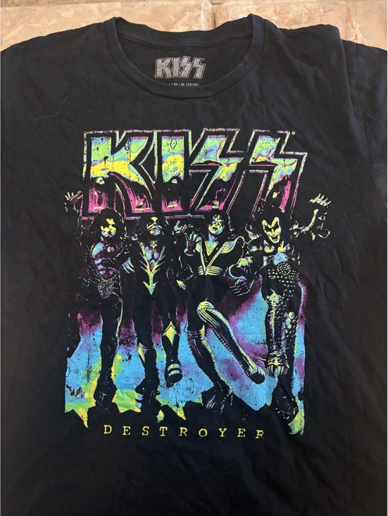 Tops - KISS Destroyer Graphic Band T-Shirt Black Rock Tee Size Mediu
